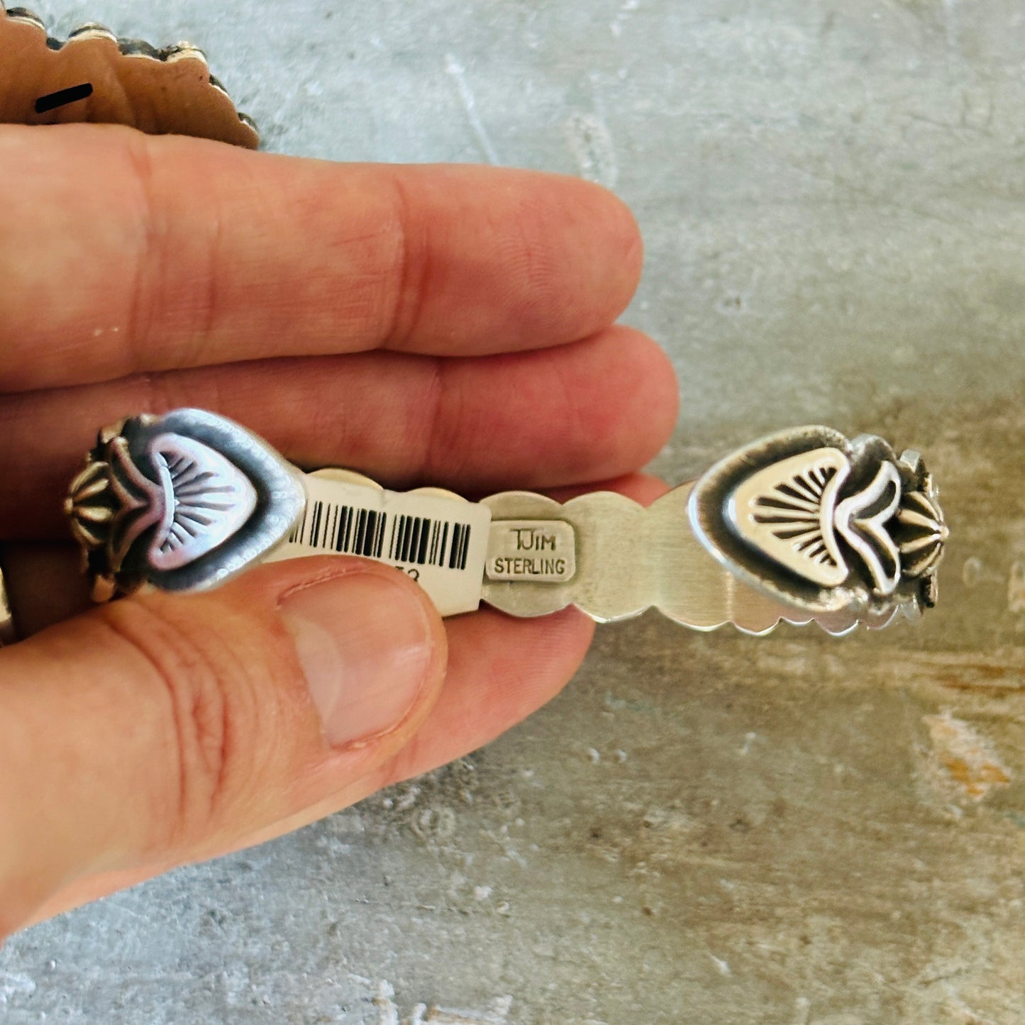 Navajo Thomas Jim Sterling Silver Stacker Cuff