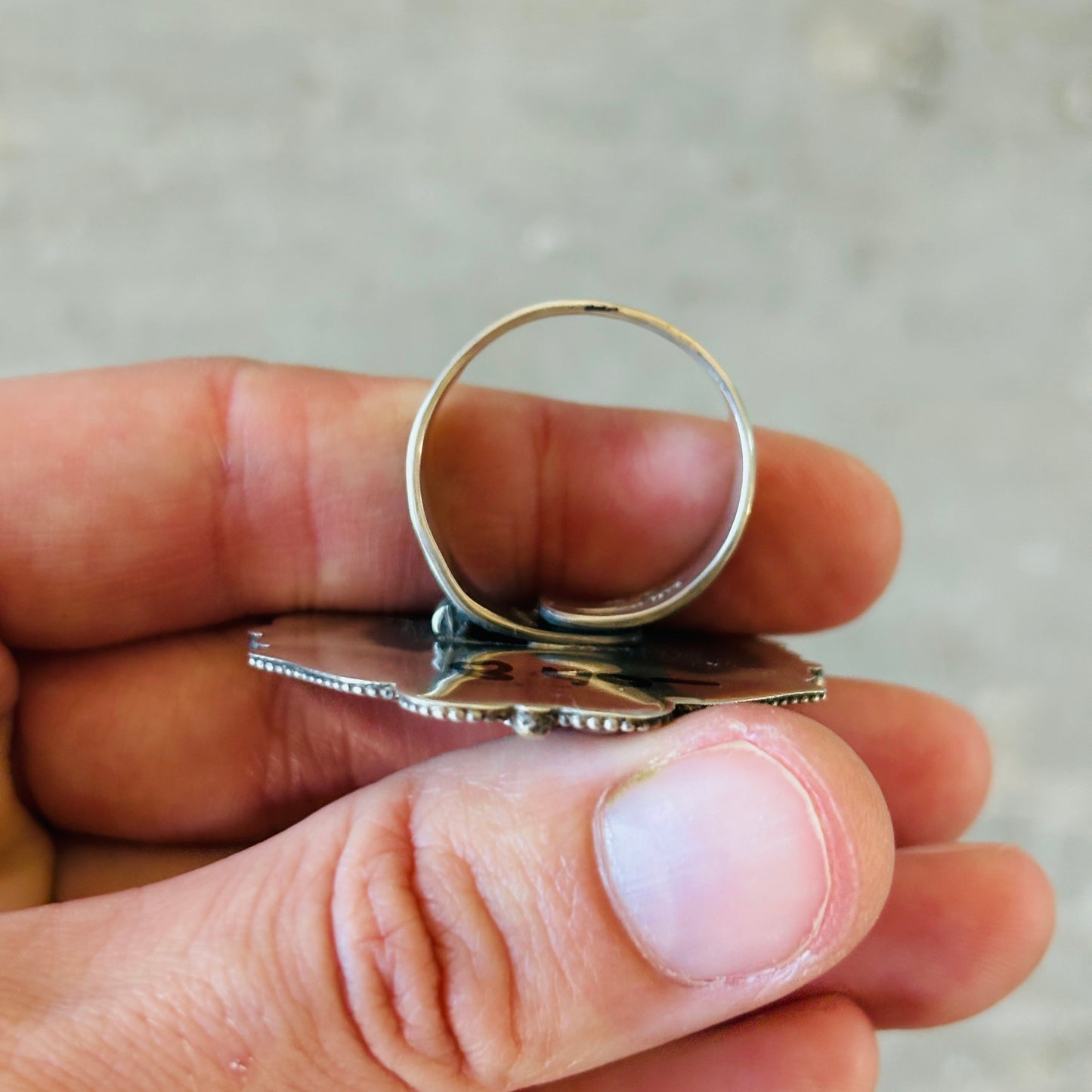 Navajo Braxton Parkett Sterling Silver Ring