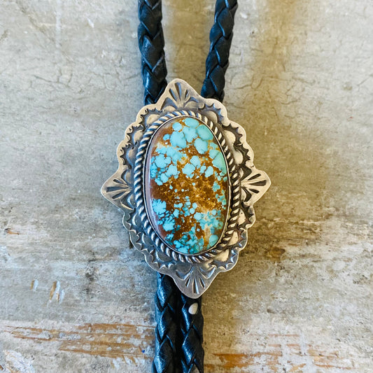 Apache Rosella Paxson Sterling Silver & Turquoise Bolo Necklace