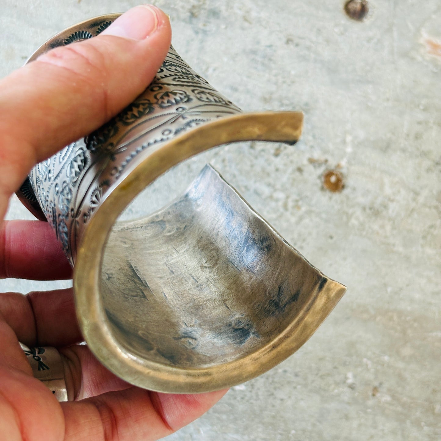 Navajo Benson Shorty Sterling Silver Statement Cuff
