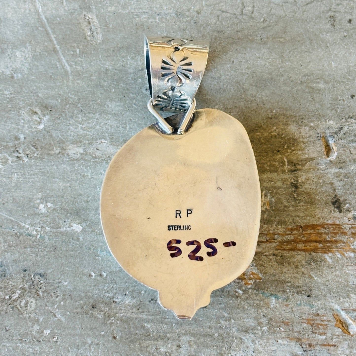 Apache Rosella Paxson Sterling Silver & Pilot Mountain Turquoise Pendant