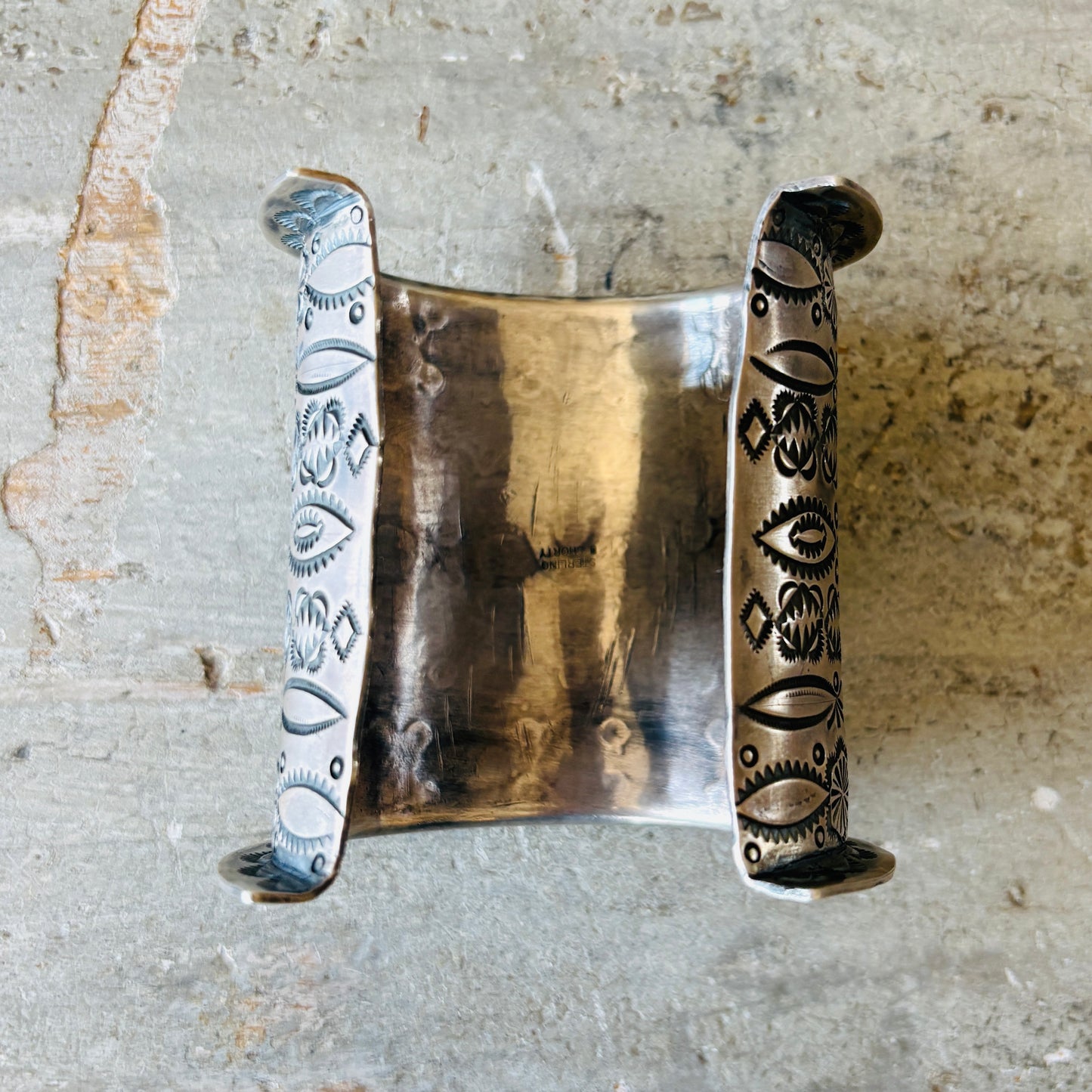 Navajo Benson Shorty Sterling Silver Statement Cuff
