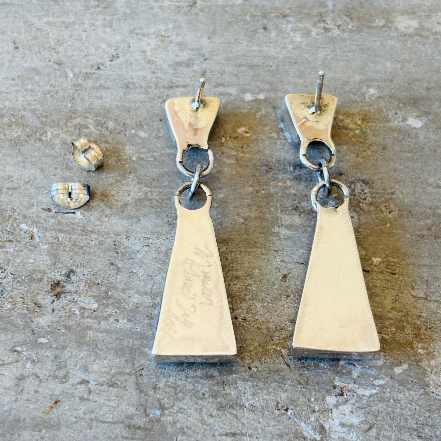 Navajo Lynelle Johnson Sterling Silver & Turquoise Earrings