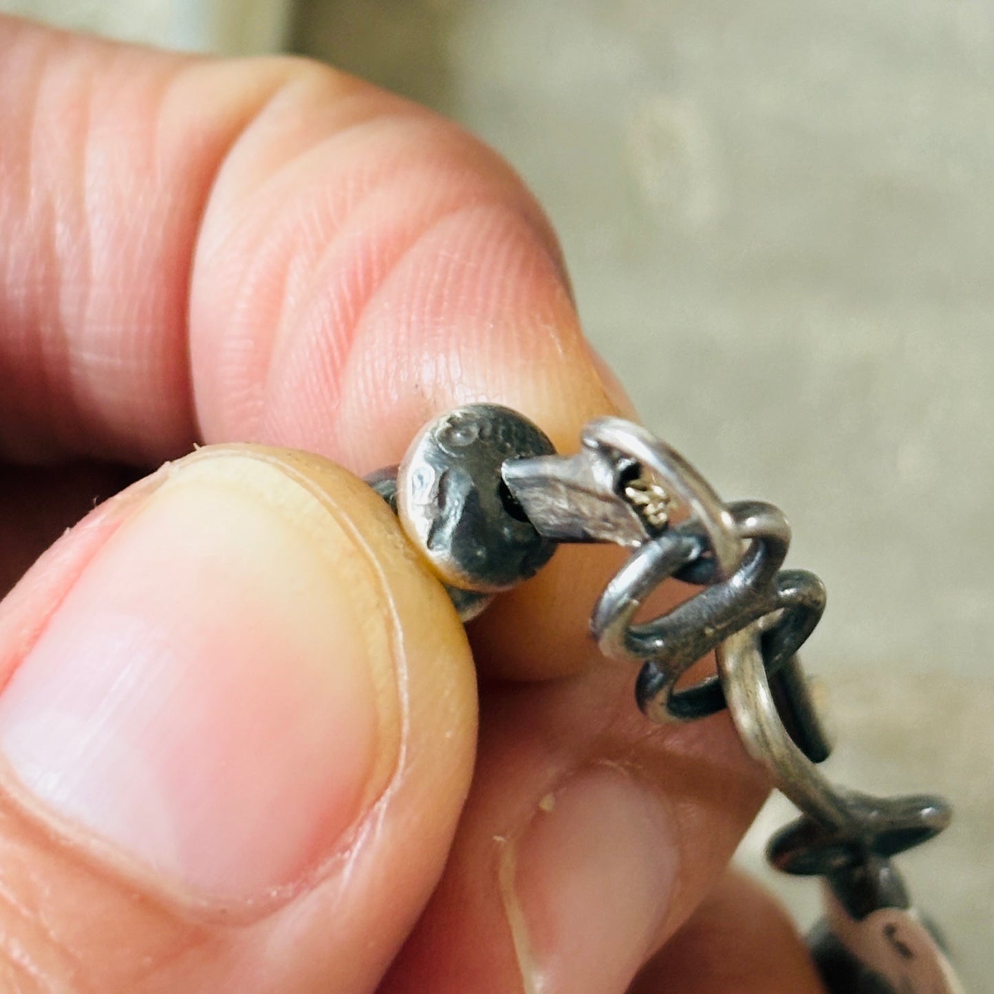 Navajo Tonisha Haley Sterling Silver 6.5mm Handmade Pearls Jacla Necklace