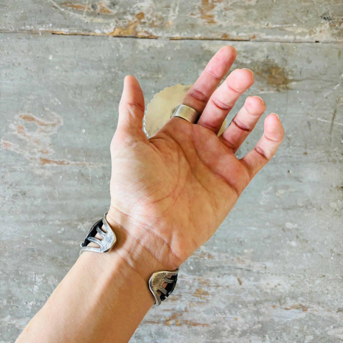 Kindale Billah Sterling Silver - Ceramic & Mixed Turquoise Cowboy Ring