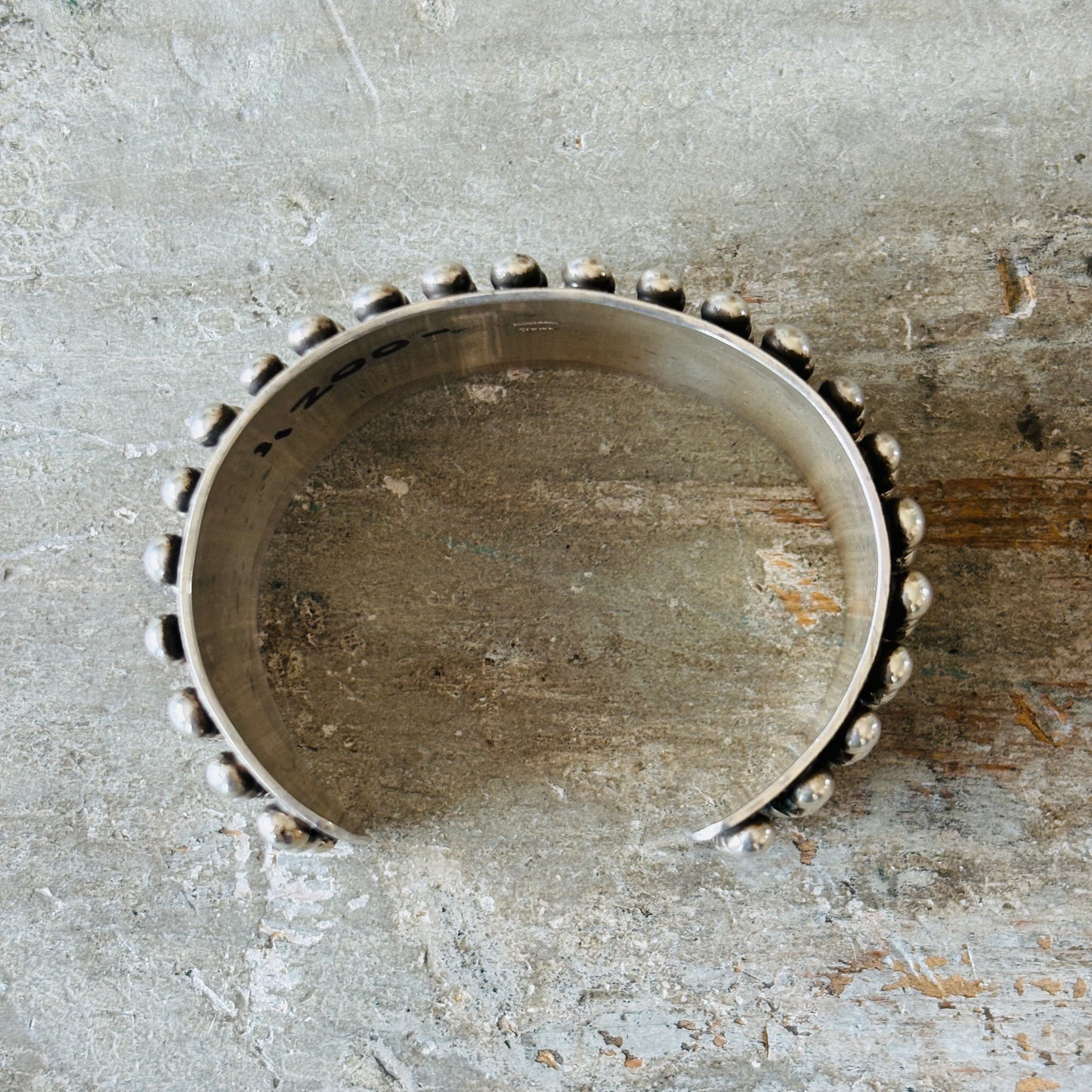 Navajo Edmund Piasso Sterling Silver Cuff