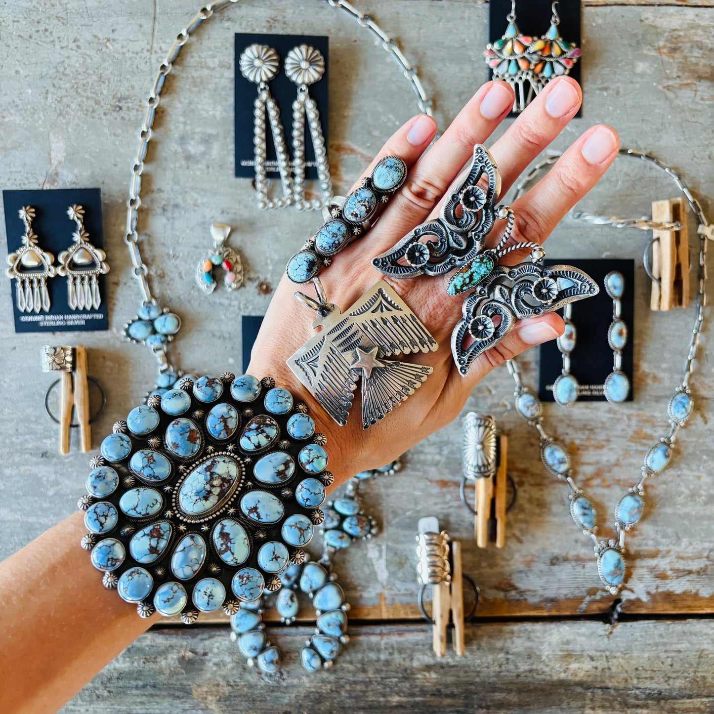 Navajo Alex Sanchez Sterling Silver Repousse Ring