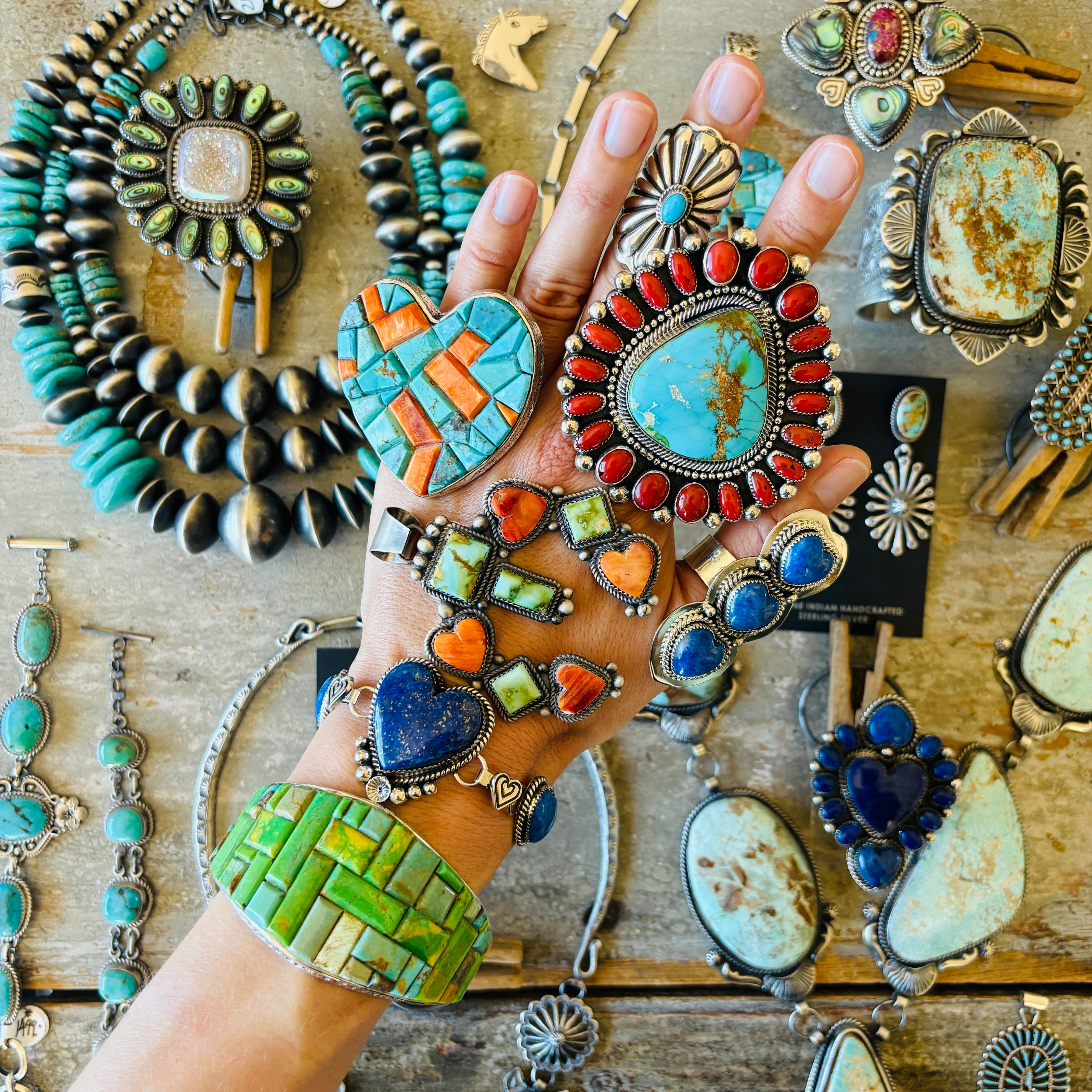 Navajo Darrell Cadman Sterling Silver & Sleeping Beauty Turquoise