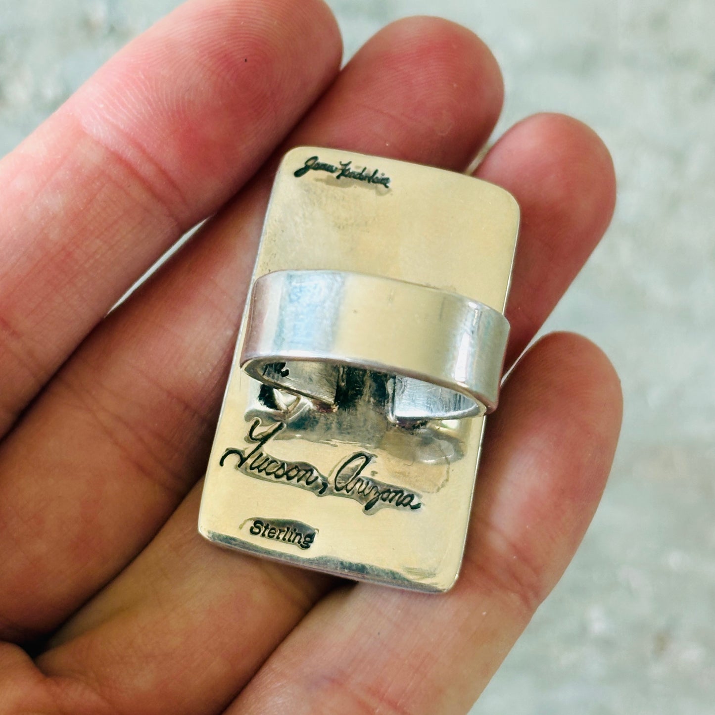 Tohono O’odham James Fendenheim Sterling Silver Cactus Ring