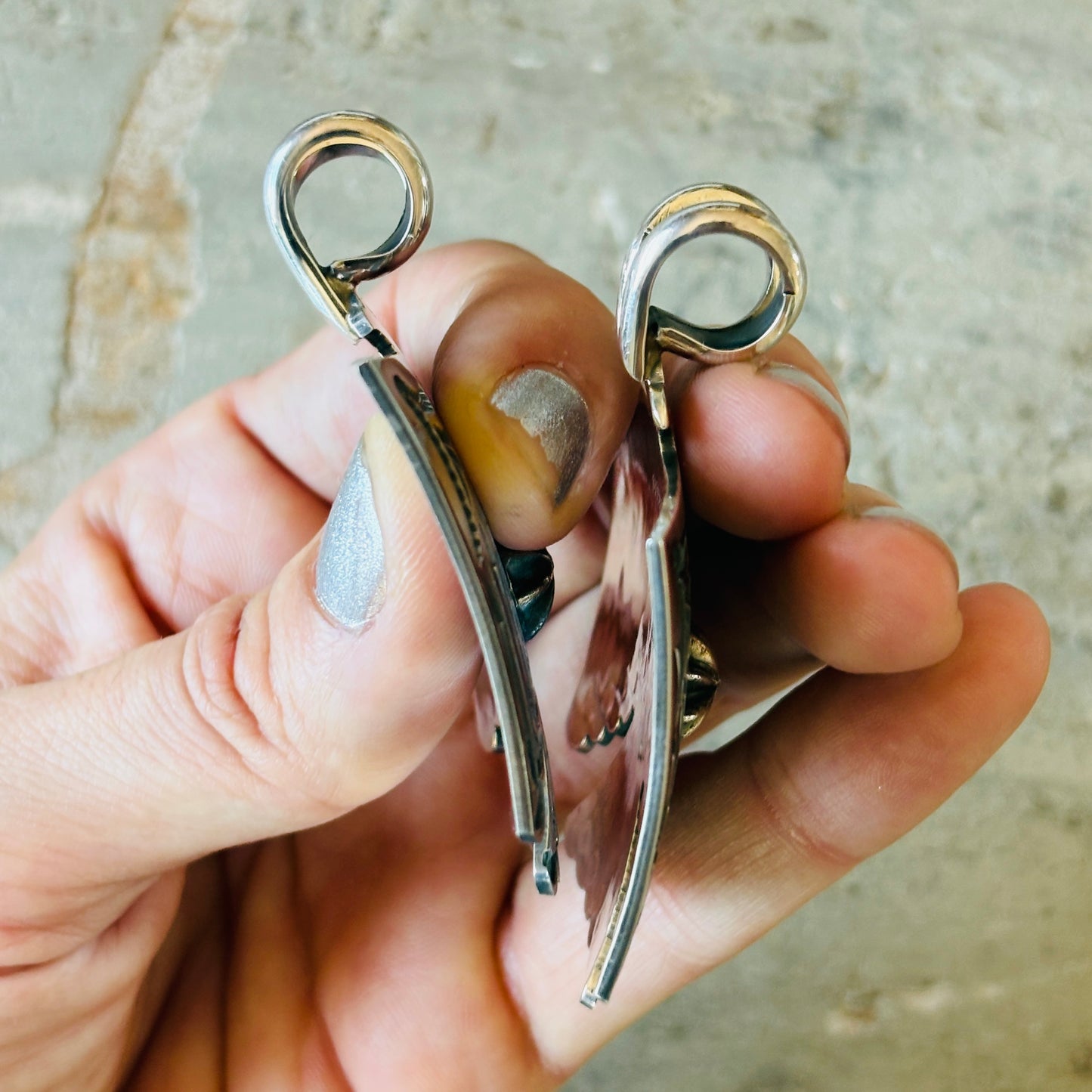 Navajo Sunshine Reeves Sterling Silver Thunderbird Pendant