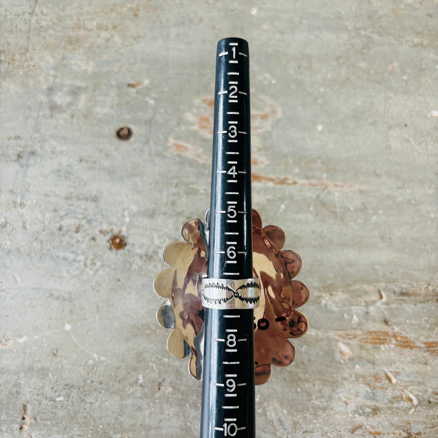 Navajo Hemerson Brown Sterling Silver - Red Coral & Sonoran Turquoise Cluster Statement Ring