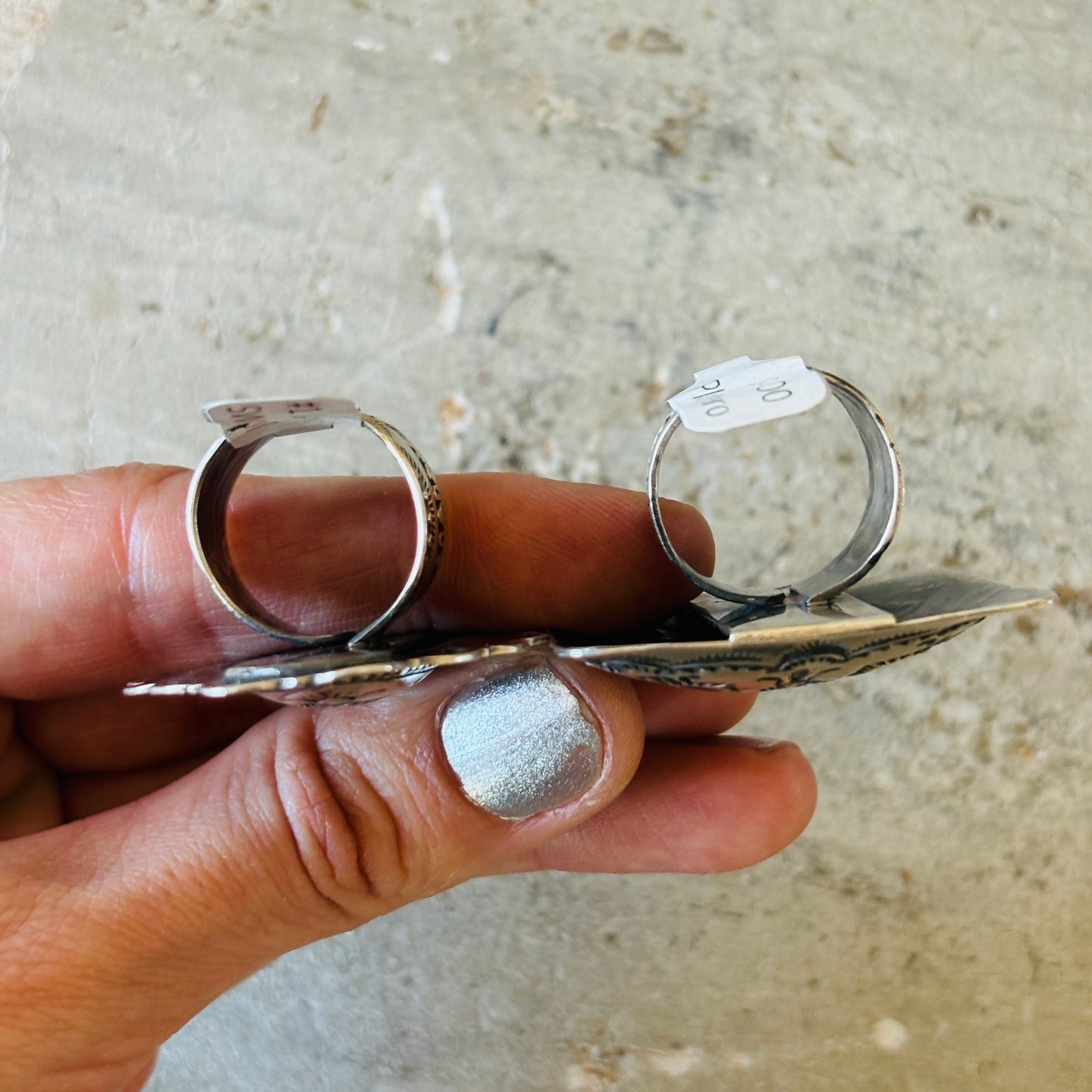 Navajo Vincent Platero Sterling Silver Concho Ring