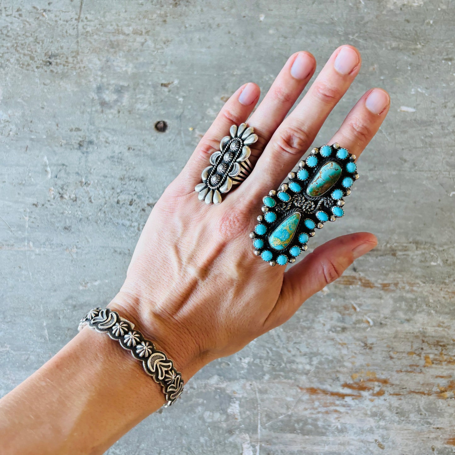 Navajo Thomas Jim Sterling Silver Stacker Cuff