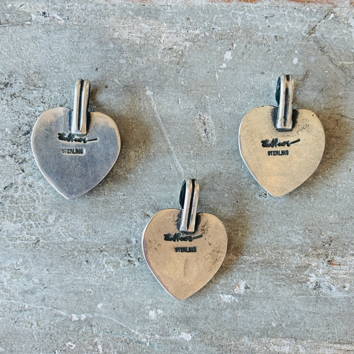 Navajo Bo Reeves Sterling Silver Heart Pendant