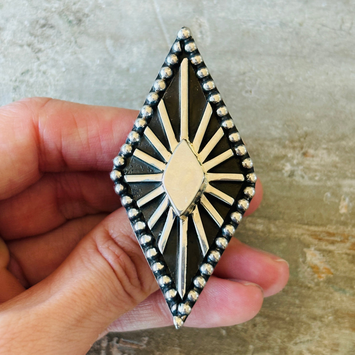 Navajo Tow Hawk Sterling Silver Statement Ring