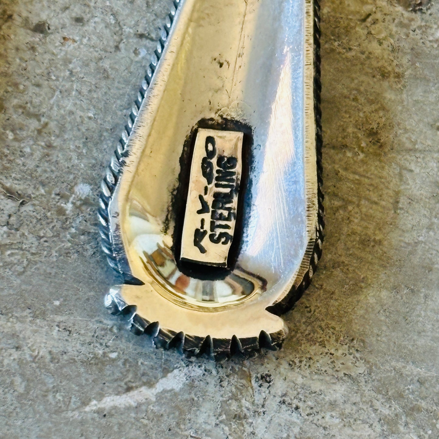 Navajo Steve Arviso Sterling Silver & Kingman Turquoise Heart Earrings