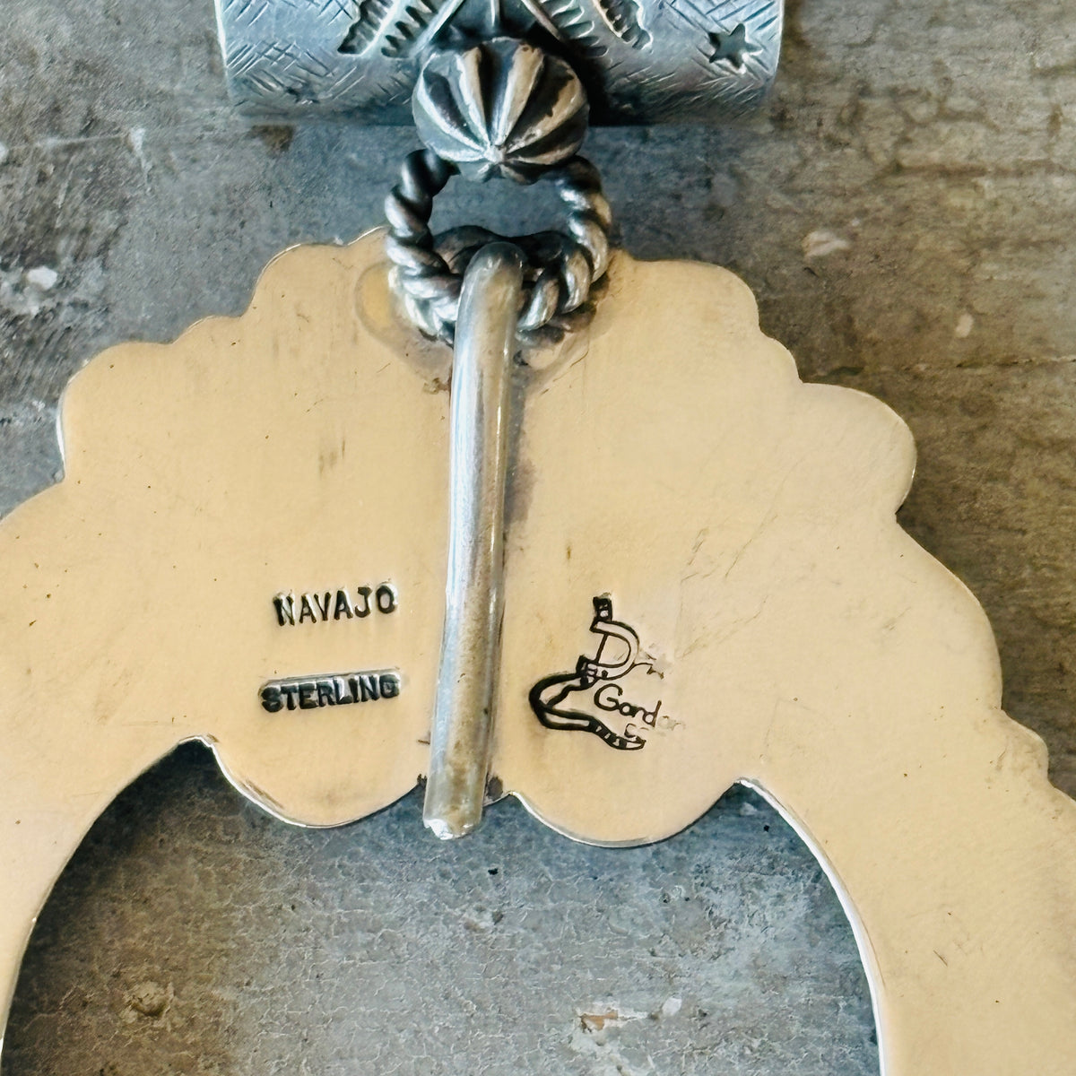Navajo Delbert Gordon Sterling Silver Naja Statement Pendant