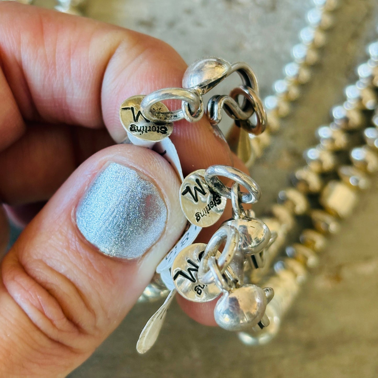 Navajo Margaret Lee Sterling Silver Handmade Pearls Necklace