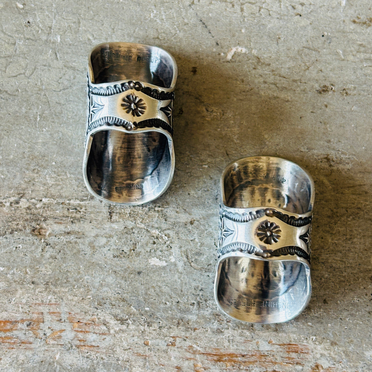 Navajo Sunshine Reeves Sterling Silver Star Shield Ring
