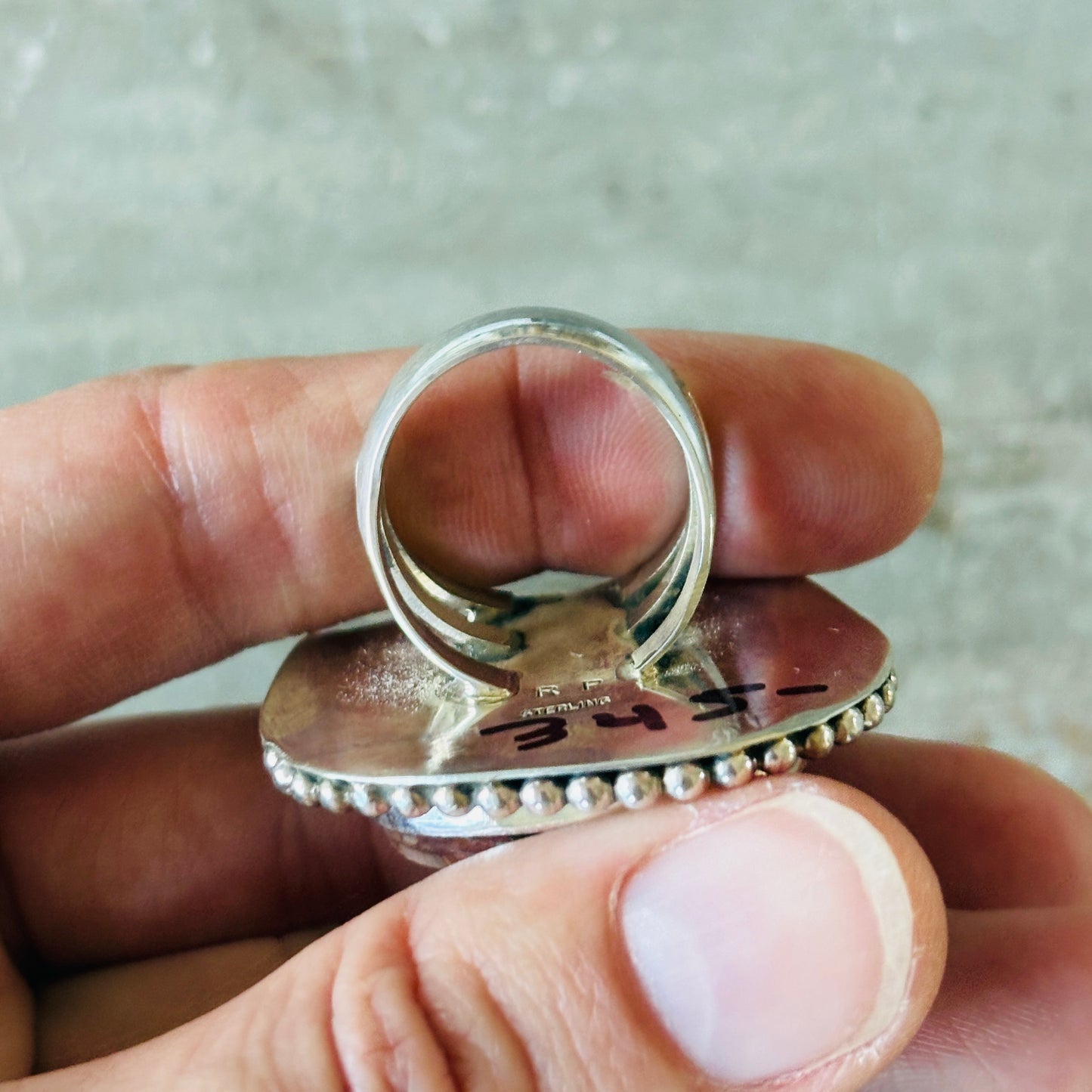 Apache Rosella Paxson Sterling Silver & Pilot Mountain Turquoise Ring