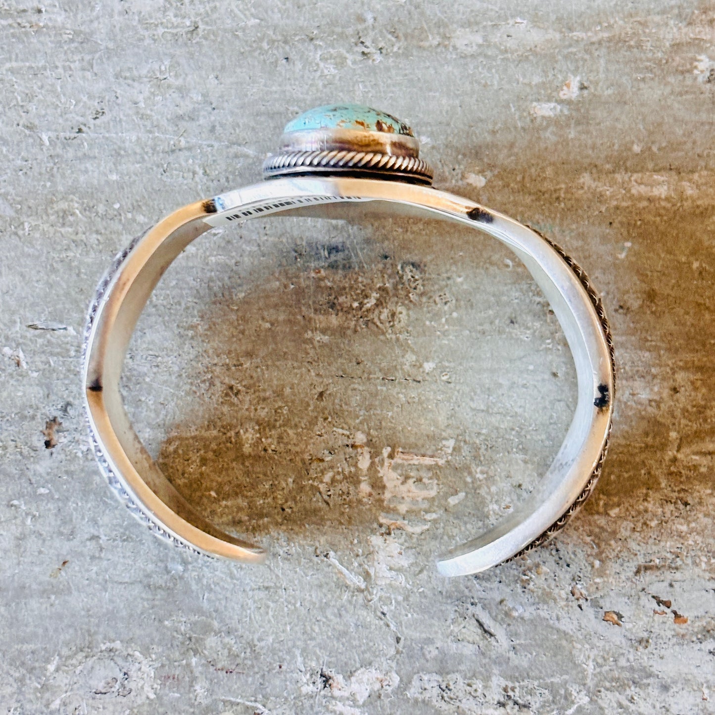 Navajo Terry Martinez Sterling Silver & Royston Cuff