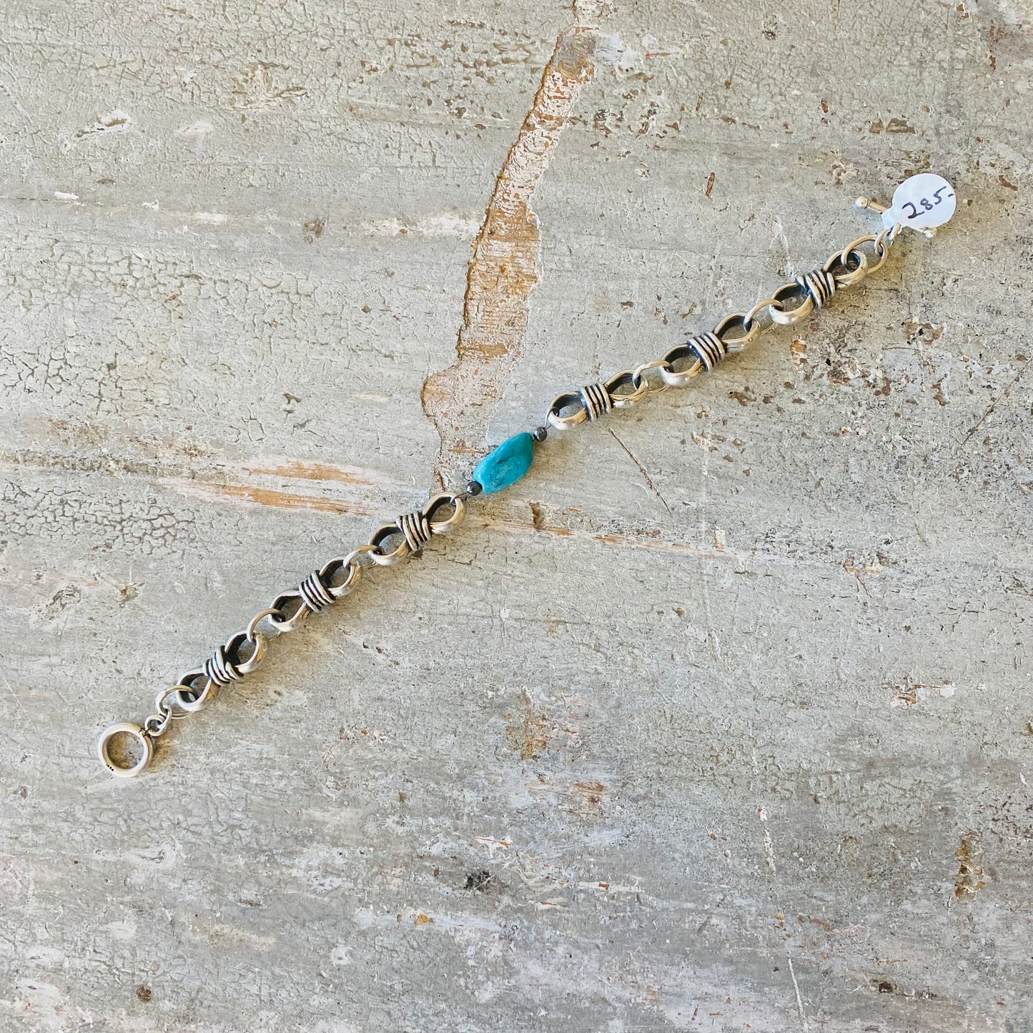 Navajo Sterling Silver & Turquoise Toggle Bracelet