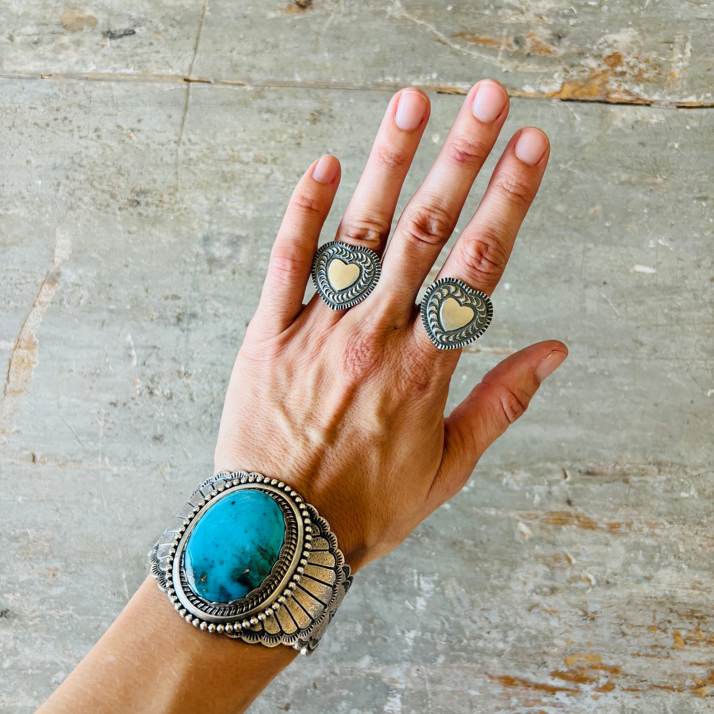 Navajo Leon Martinez Sterling Silver Heart Ring