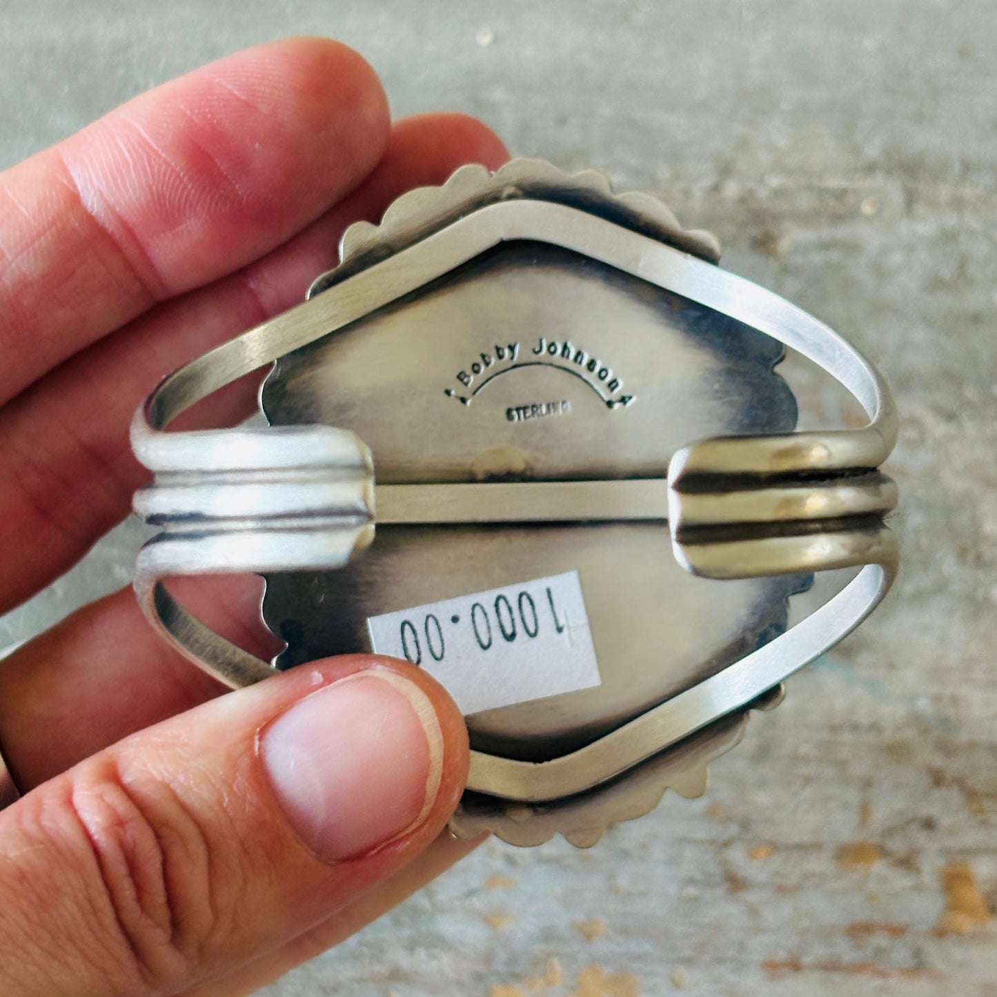 Navajo Bobby Johnson Sterling Silver & #8 Turquoise Cluster Cuff!