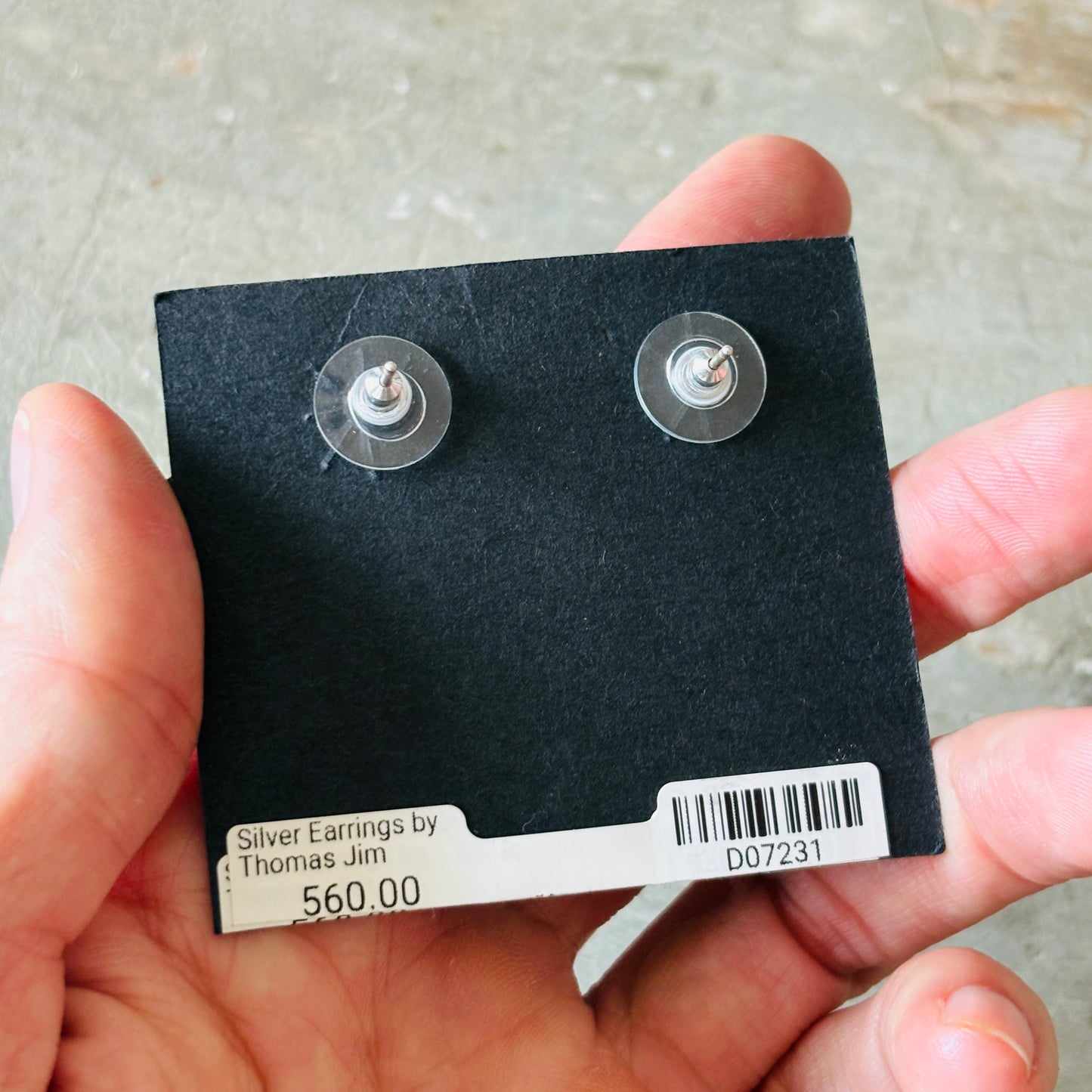 Navajo Thomas Jim Sterling Silver Statement Earrings