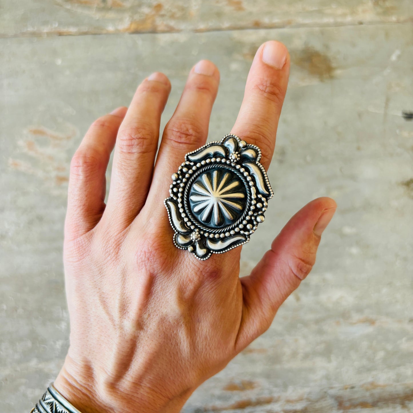 Navajo Braxton Parkett Sterling Silver Ring