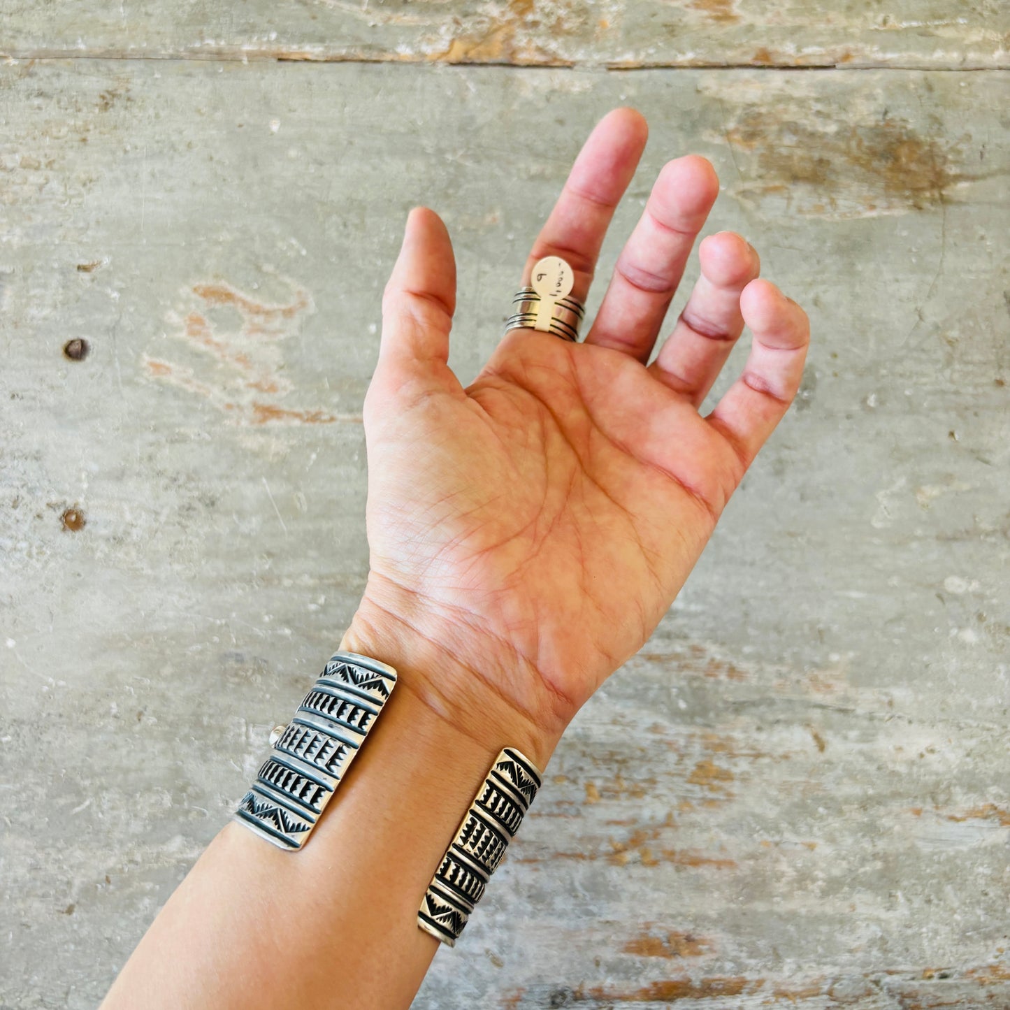 Navajo Kee Yazzie Sterling Silver & Egyptian Turquoise Ring