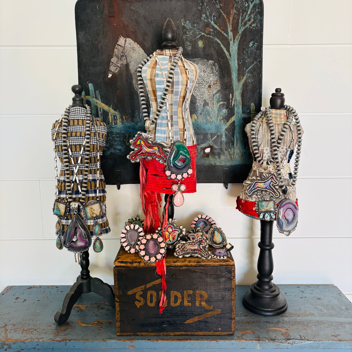 New Navajo Hemerson Brown Sterling Silver & Druzy Pendant