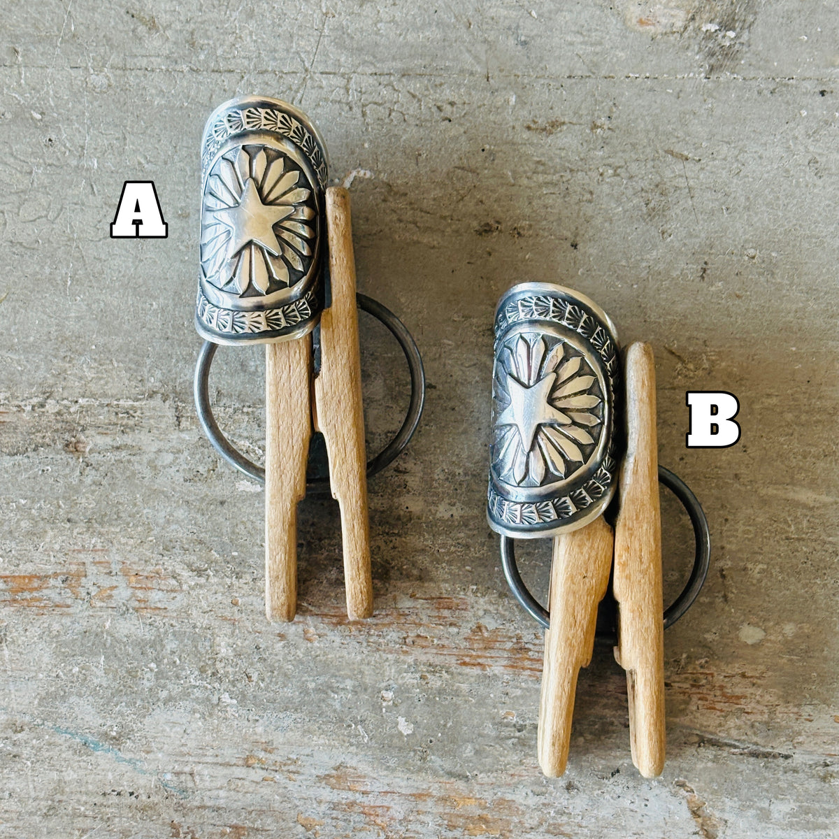 Navajo Sunshine Reeves Sterling Silver Star Shield Ring
