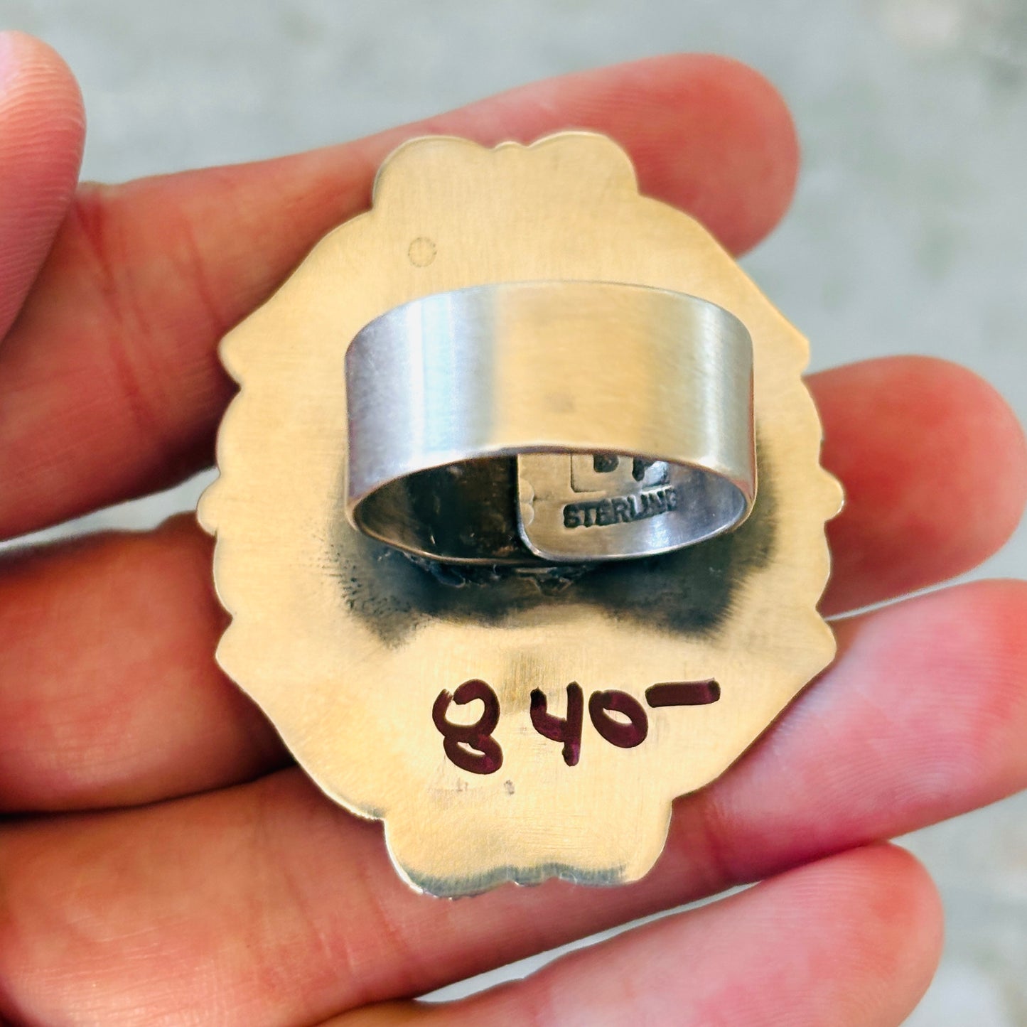 Navajo Braxton Parkett Sterling Silver Ring