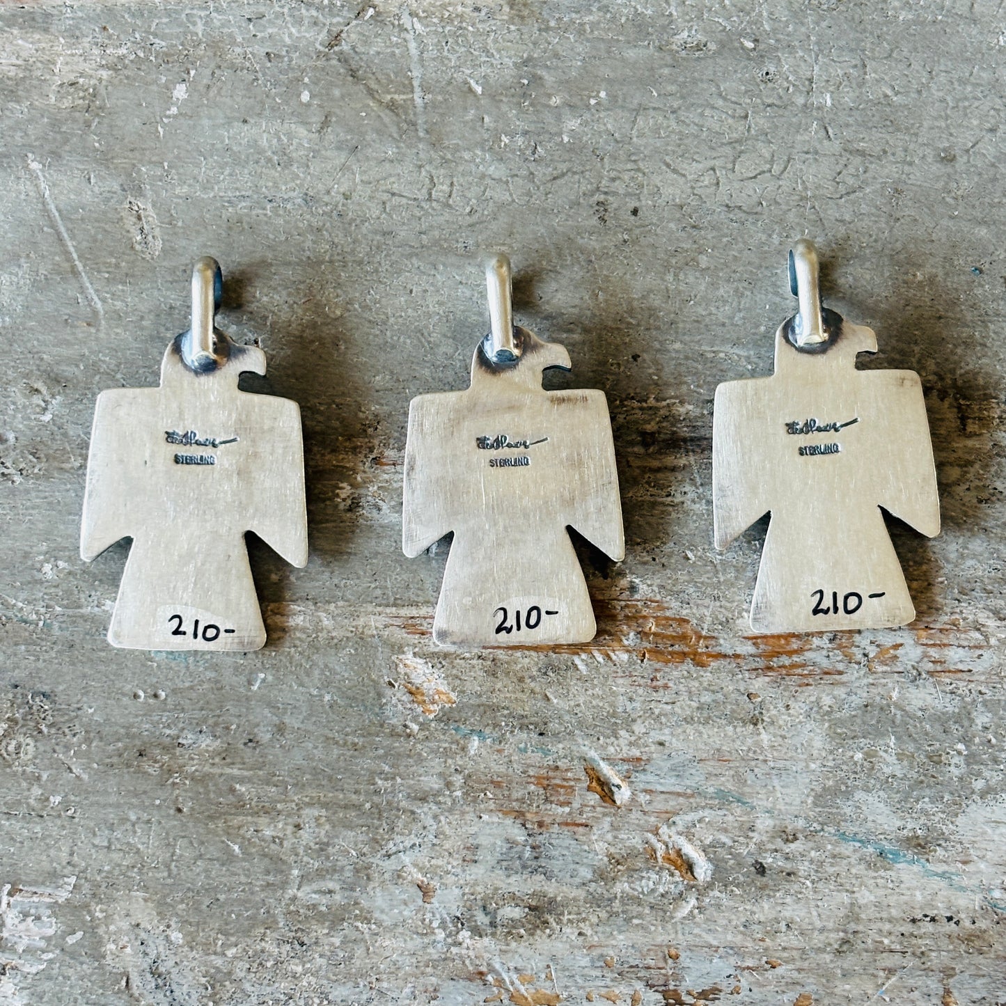 Navajo Bo Reeves Sterling Silver Thunderbird Pendant