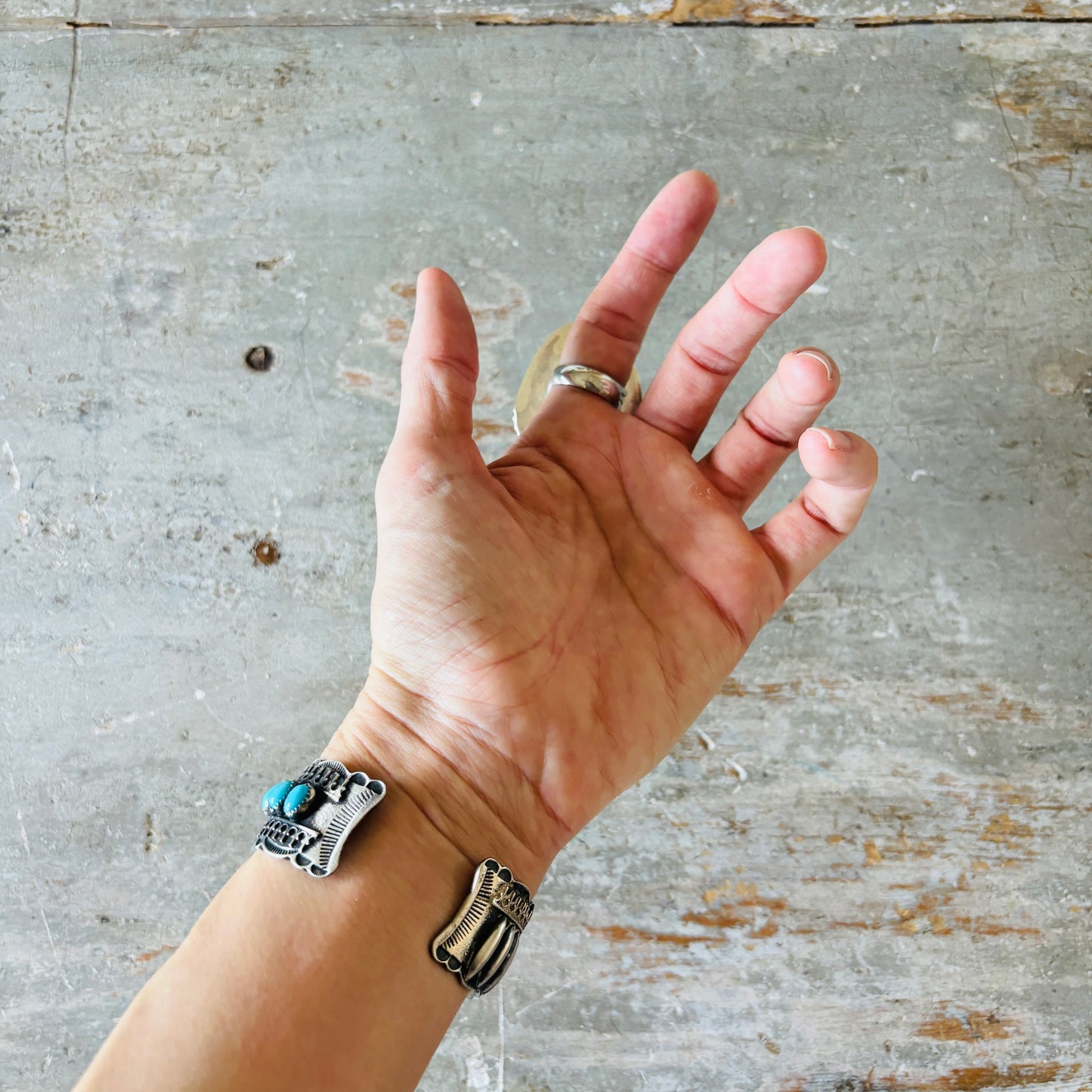 Apache Rosella Paxson Sterling Silver & Pilot Mountain Turquoise Ring