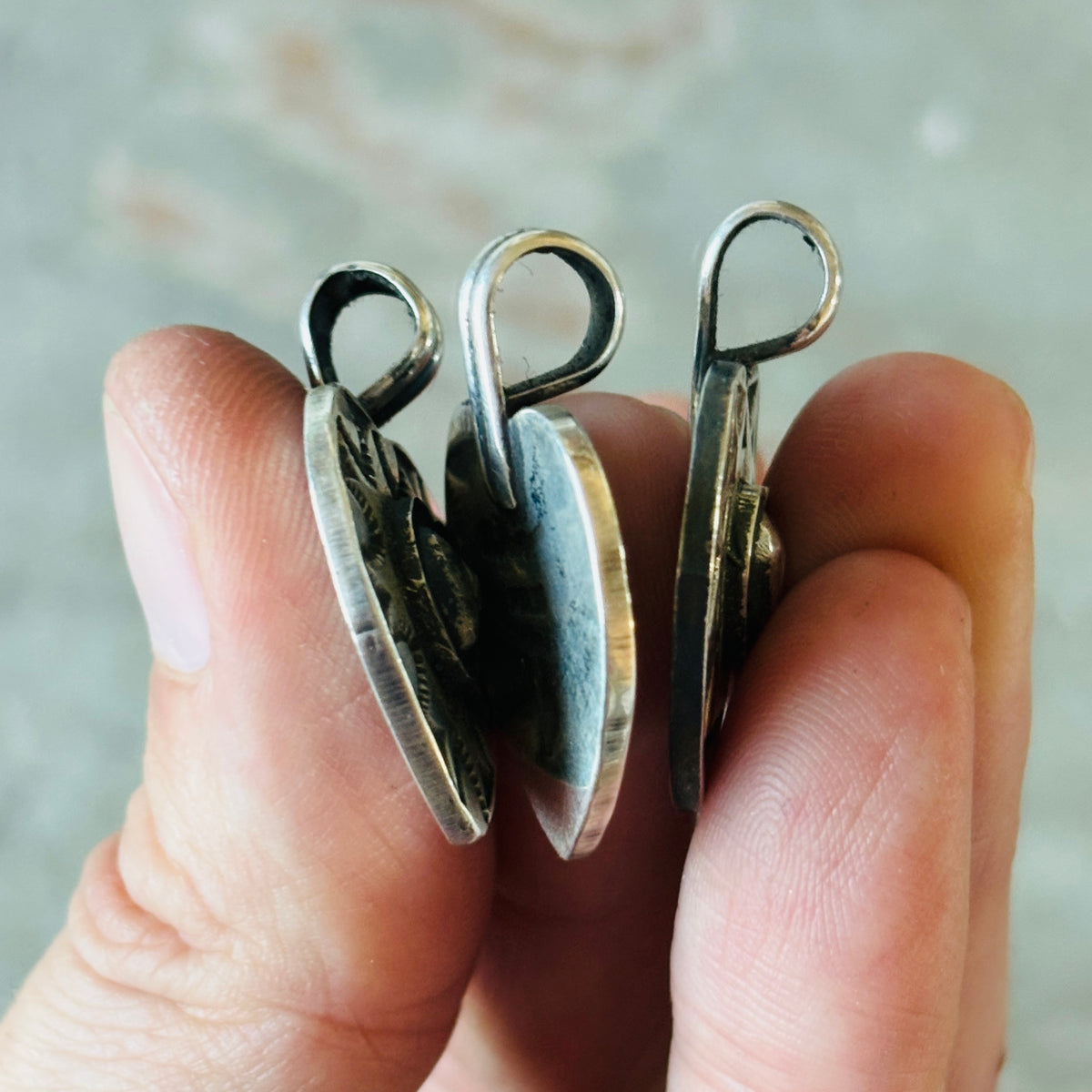 Navajo Bo Reeves Sterling Silver Heart Pendant