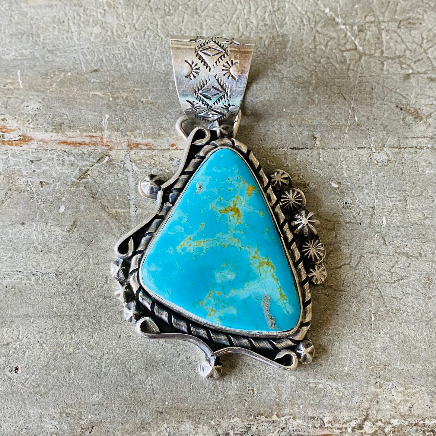 Apache Rosella Paxson Sterling Silver & Turquoise Pendant