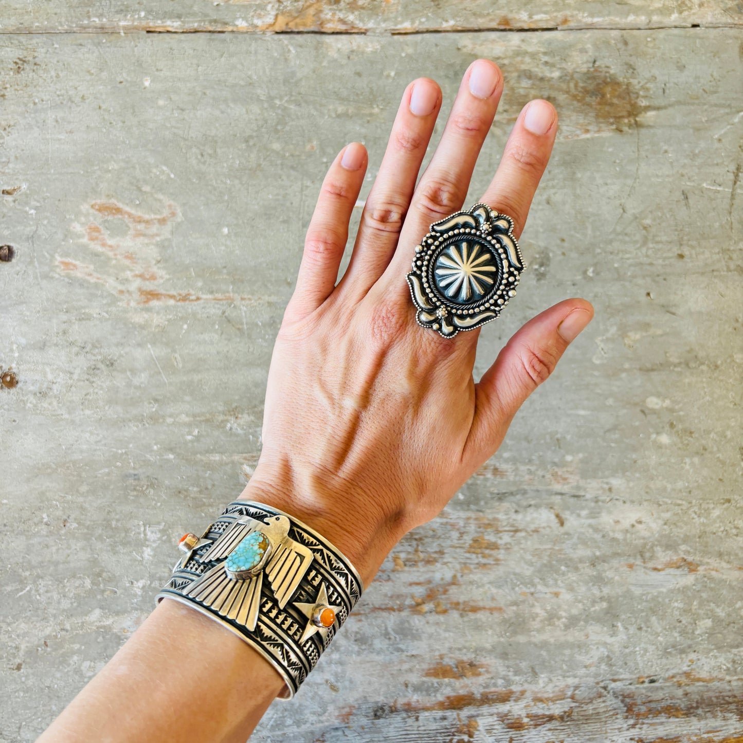 Navajo Braxton Parkett Sterling Silver Ring