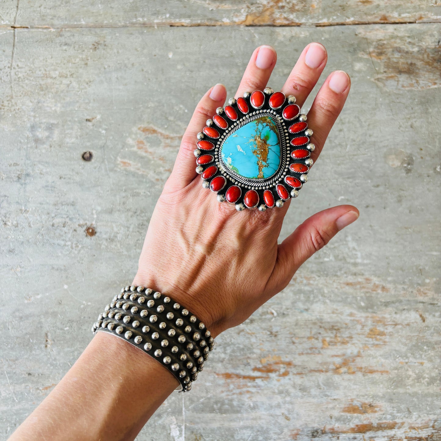 Navajo Edmund Piasso Sterling Silver Cuff