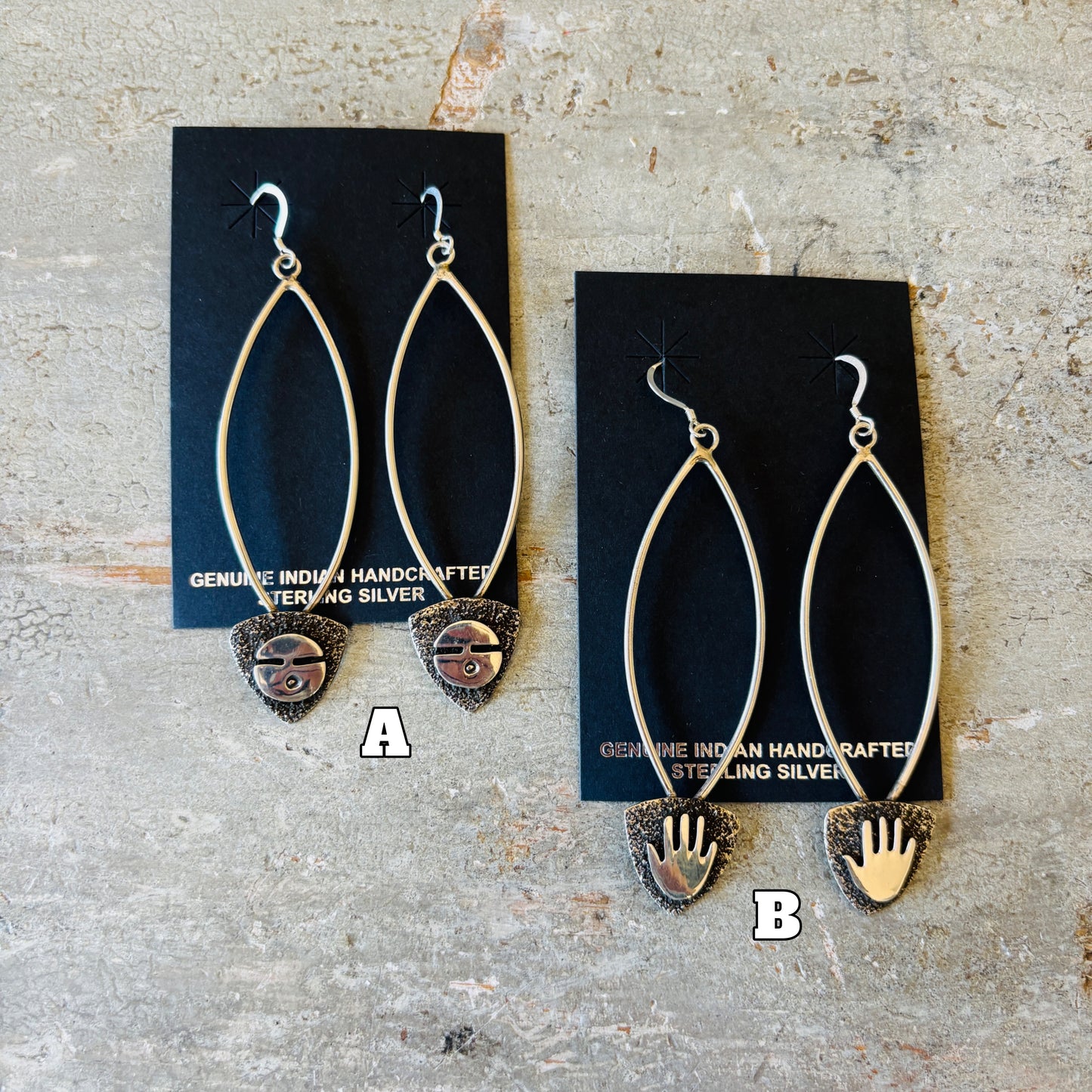 Navajo Alex Sanchez Sterling Silver Earrings