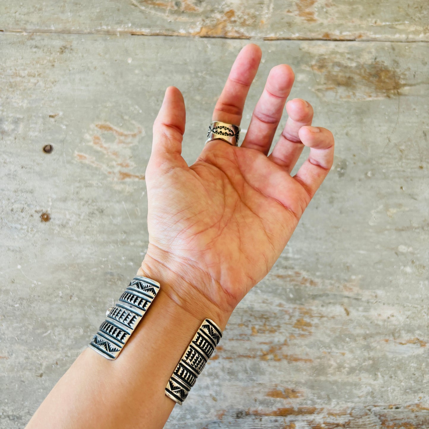 Navajo Tommy Jackson Sterling Silver & Kingman Ring