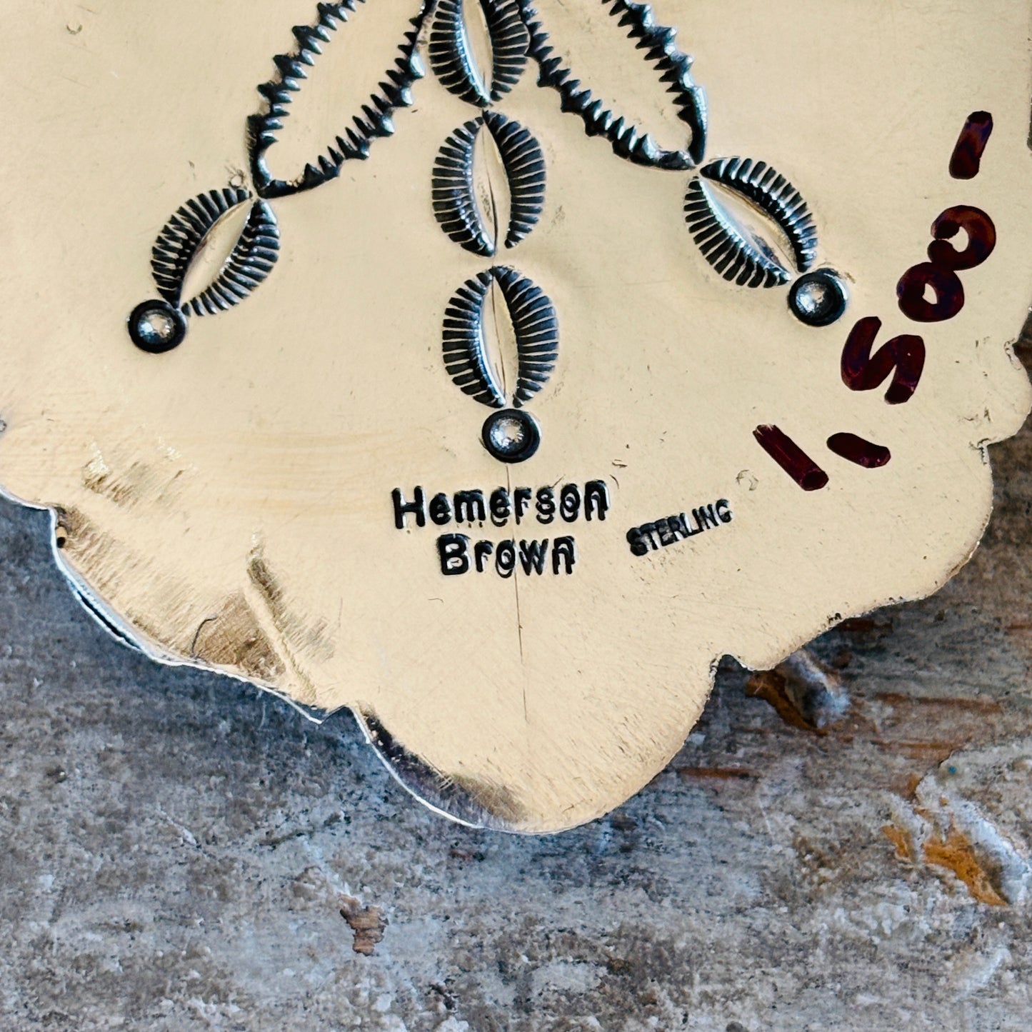 New Navajo Hemerson Brown Sterling Silver & Druzy Pendant