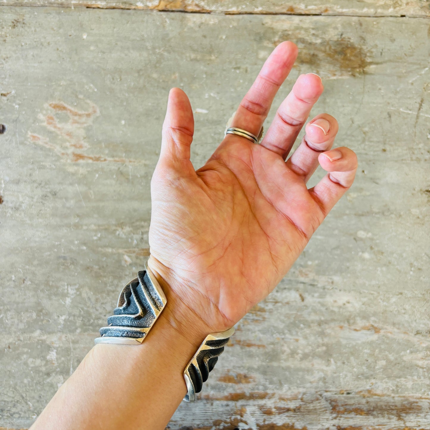 Navajo Sheila Becenti Sterling Silver & Sleeping Beauty Turquoise Cluster Ring