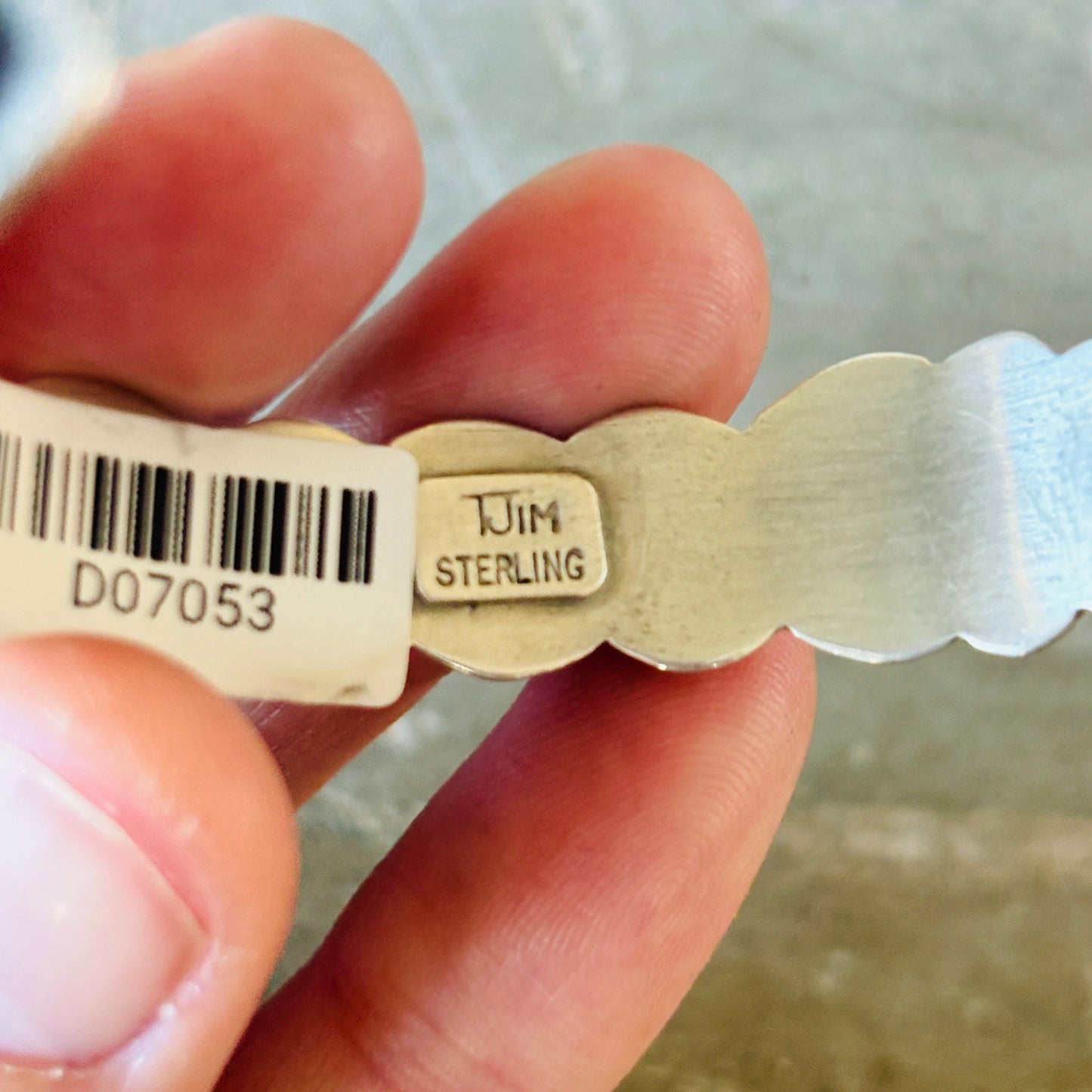 Navajo Thomas Jim Sterling Silver Stacker Cuff