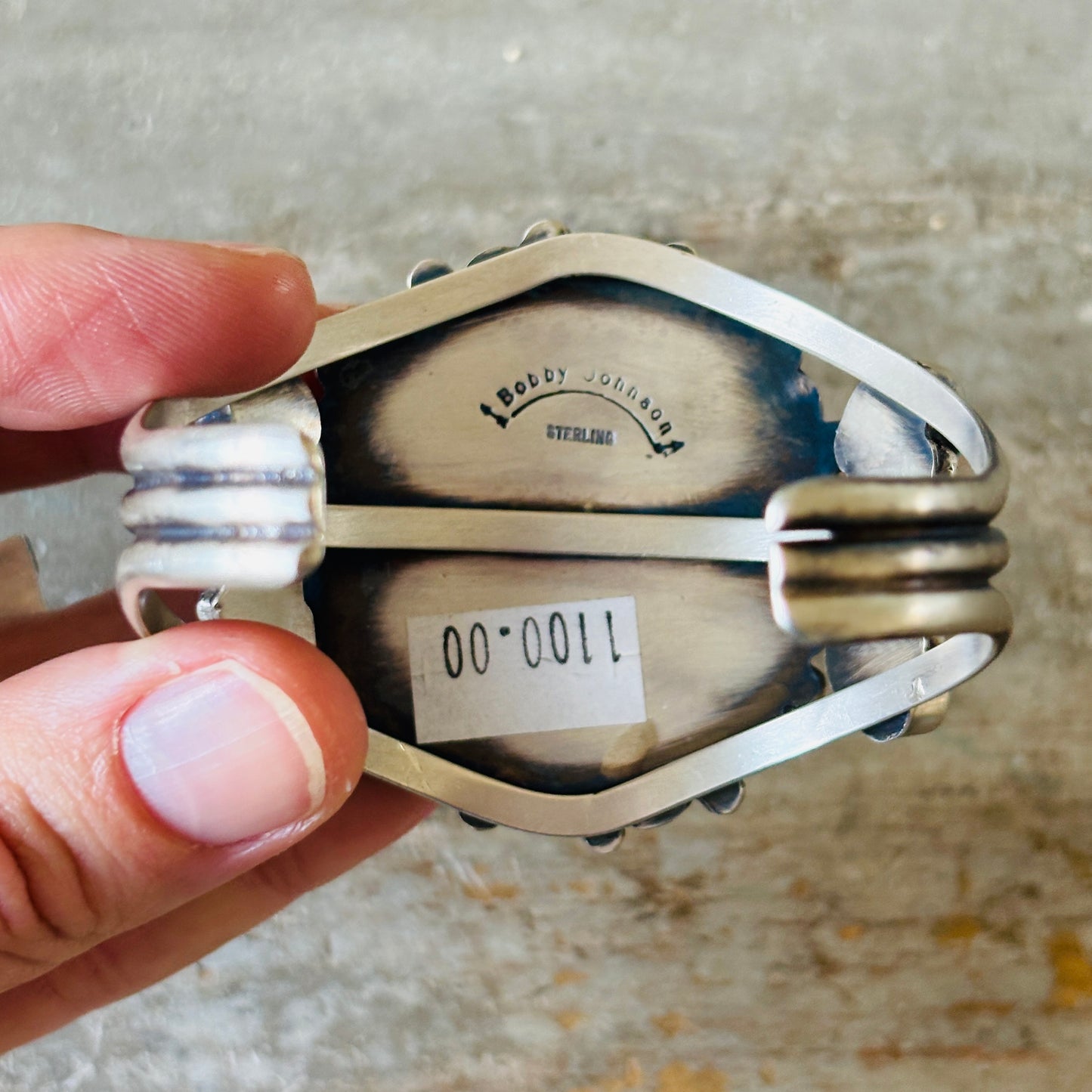 Navajo Bobby Johnson Sterling Silver & #8 Turquoise Cluster Cuff!