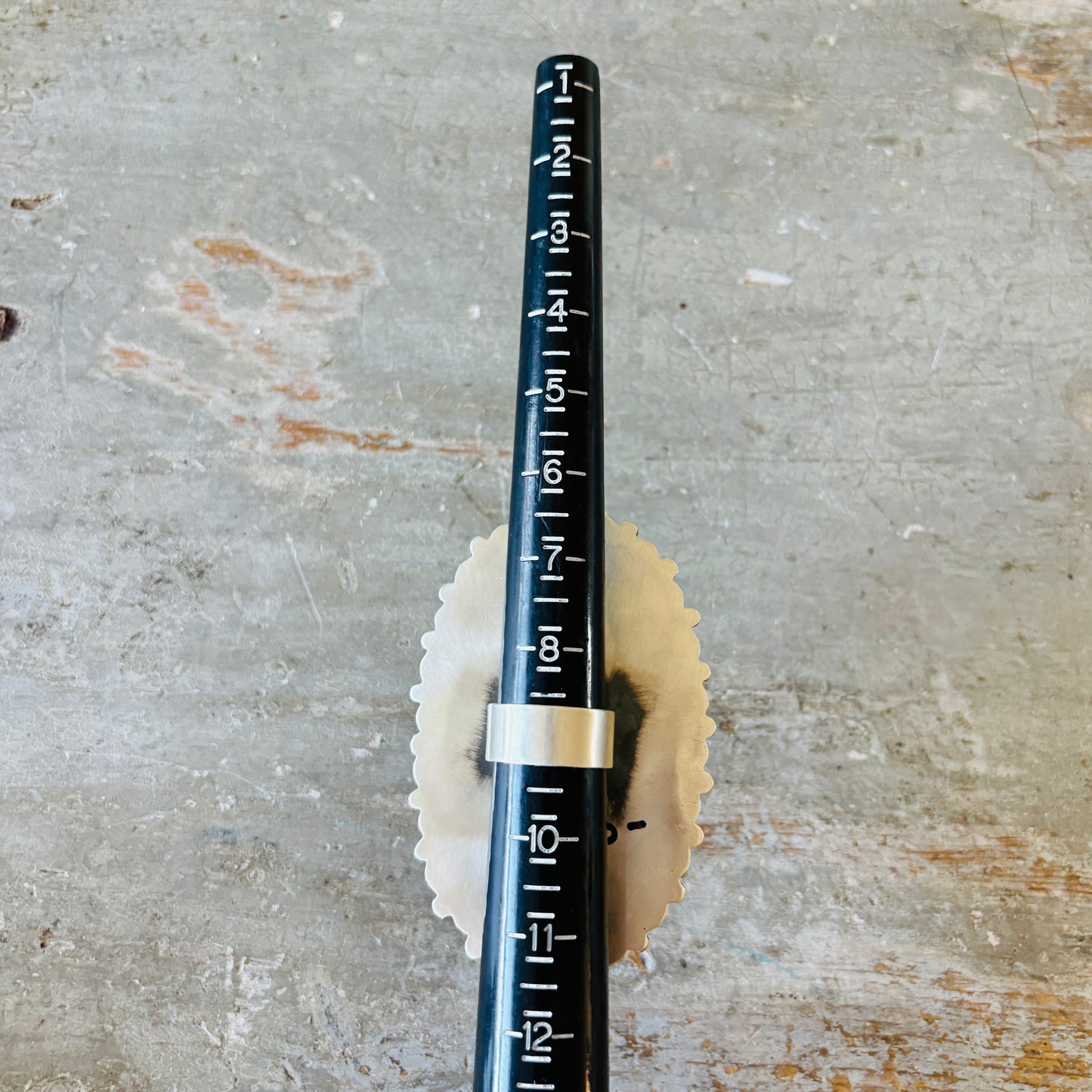 Navajo Hemerson Brown Sterling Silver & Black Onyx Hearts Statement Ring