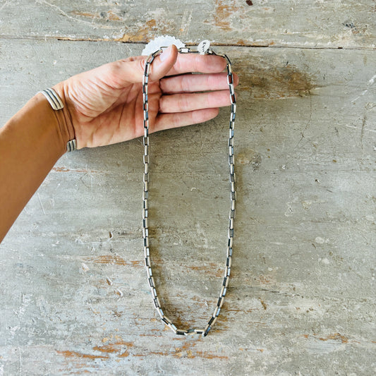 Navajo Yazzie Sterling Silver Paperclip Chain