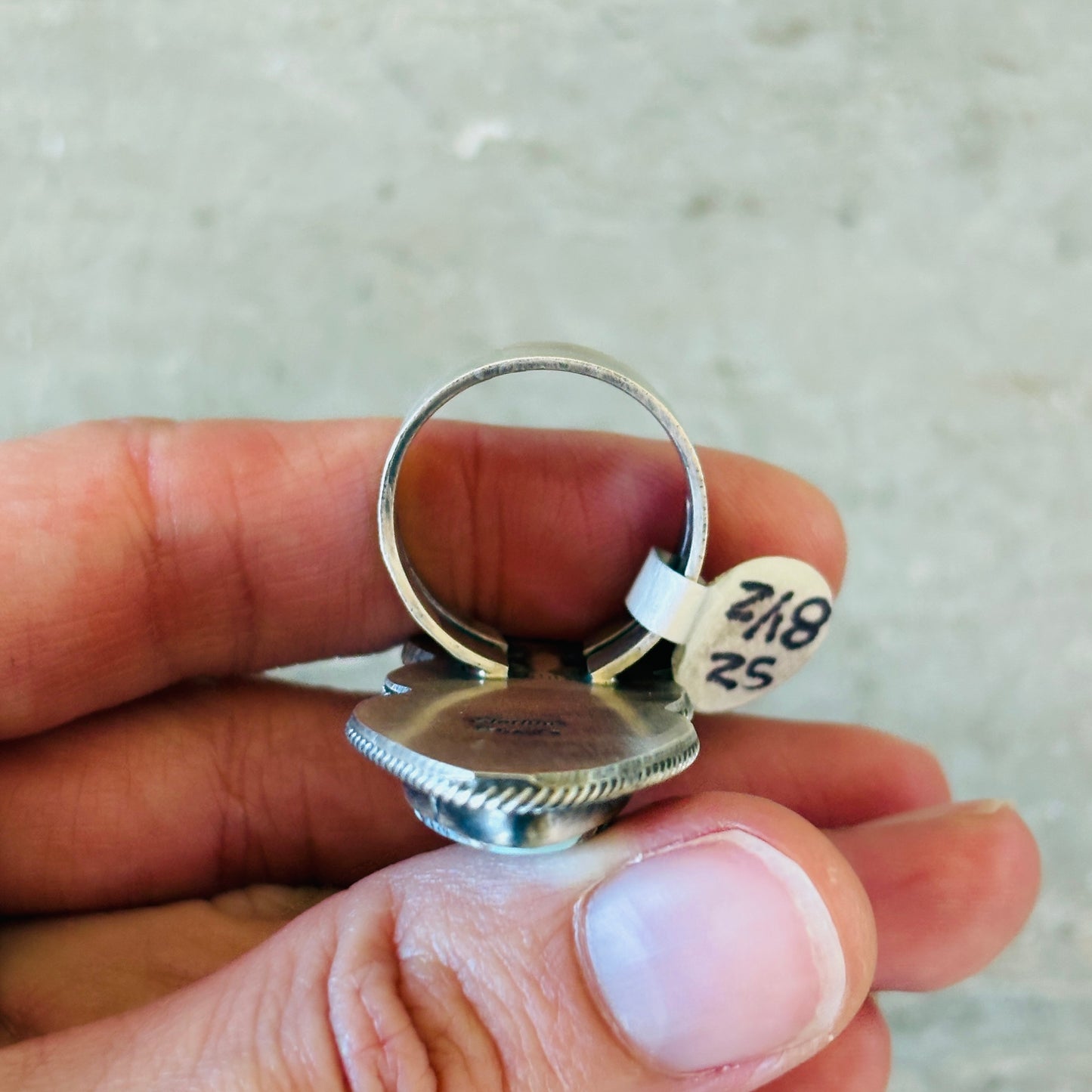 Navajo Sheila Becenti Sterling Silver & Golden Hills Four Stone Ring