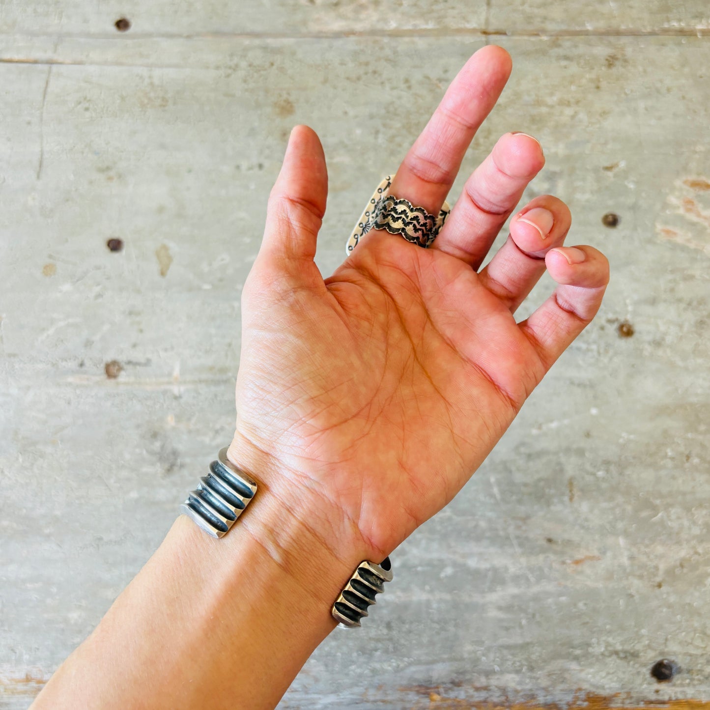 Navajo Kevin Billah Sterling Silver & Kingman Turquoise Ring